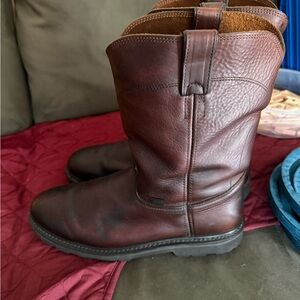 Justin Work Boots Brown Leather Size 12M Mens